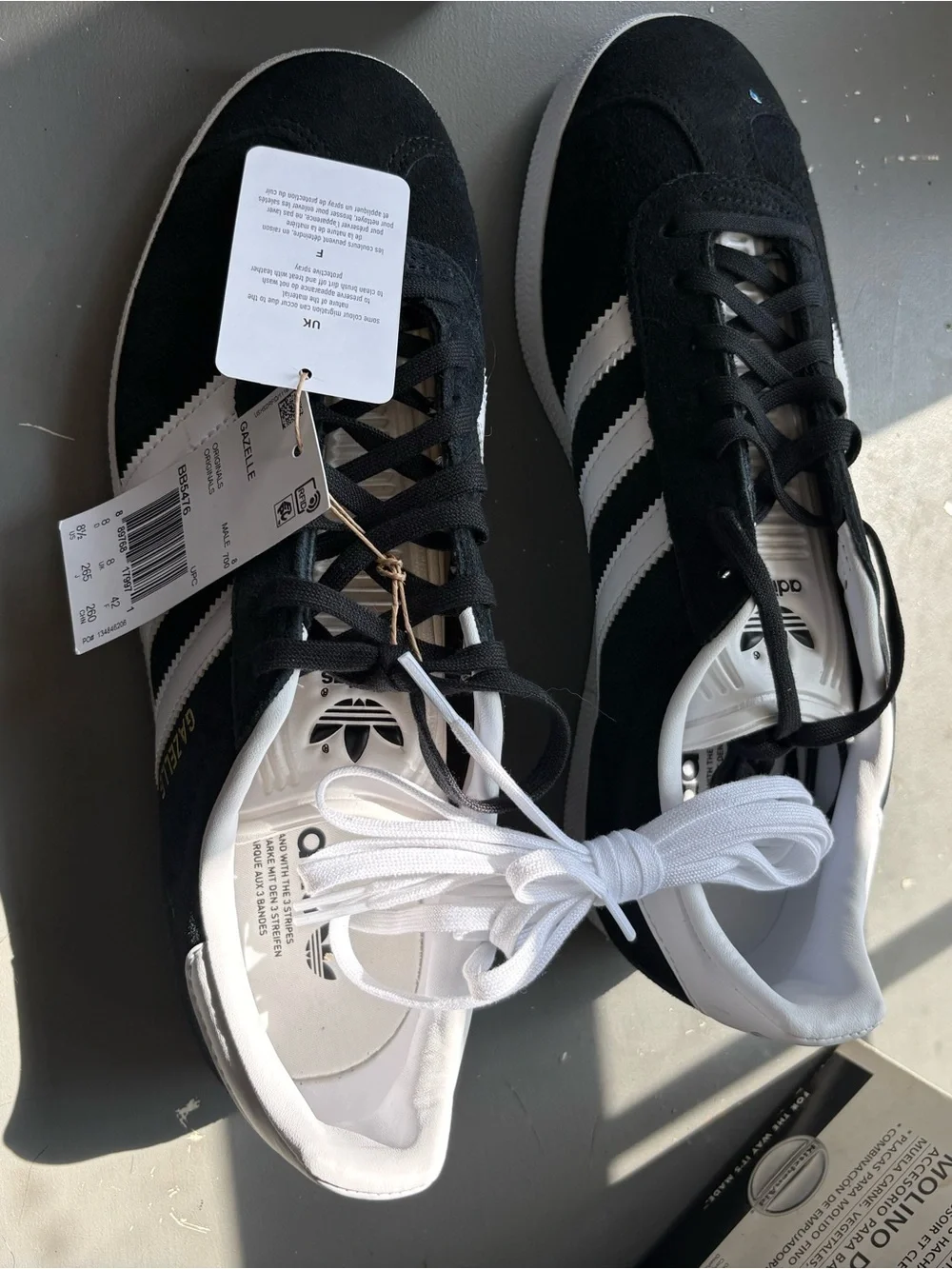 adidas Gazelle Men’s Sneakers — Black & White